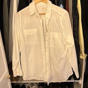 Chico’s Button Down White Shirt Size 2